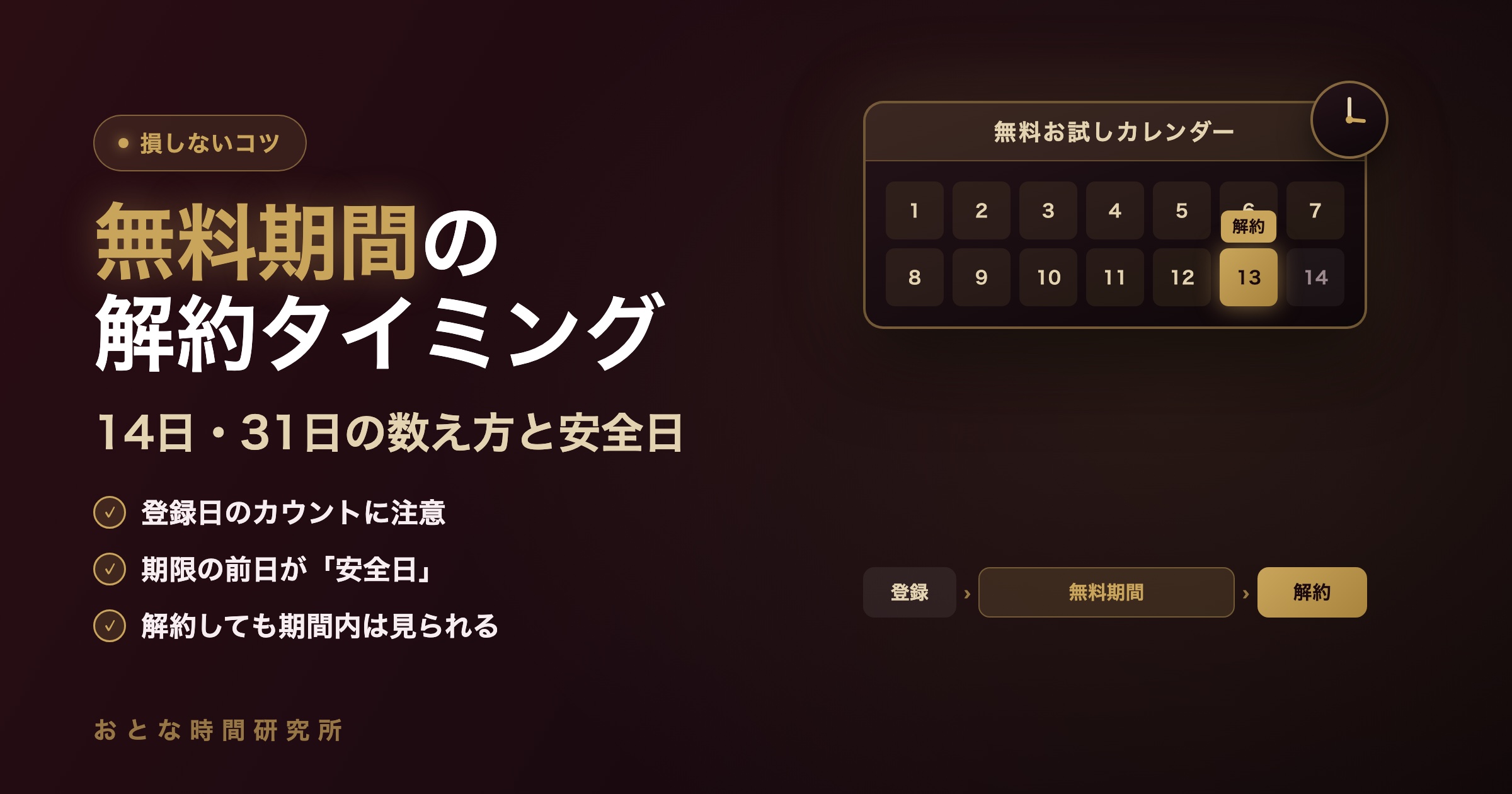 VOD無料期間中の解約タイミング｜損しない見極め方